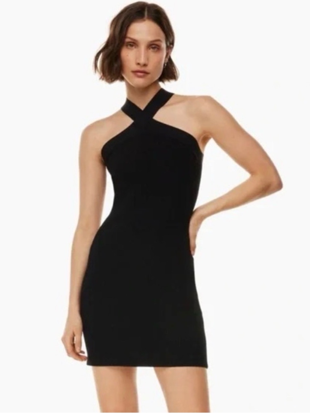 Babaton Sculpt Knit Criss Cross Dress